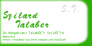 szilard talaber business card